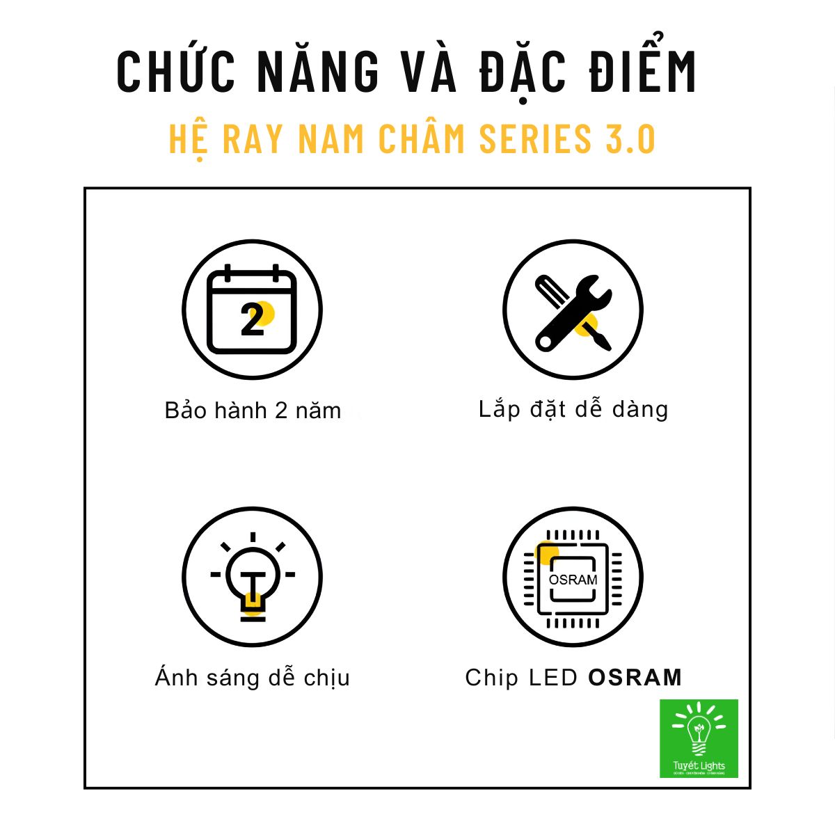 Đèn Ray Nam Châm Chip LED OSRam Cao Cấp, Chính Hãng, Giá Tốt